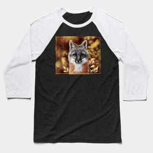 Autumn Grey Fox Baseball T-Shirt